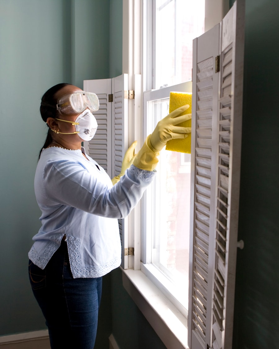 Professional cleaner at work